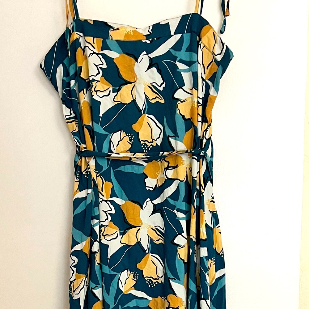 NWOT Roxy shoulder tie belted dress size xl xtra large